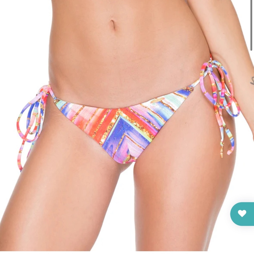 Luli Fama Swim BELLAMAR - Ruched Back Brazilian Tieside size S